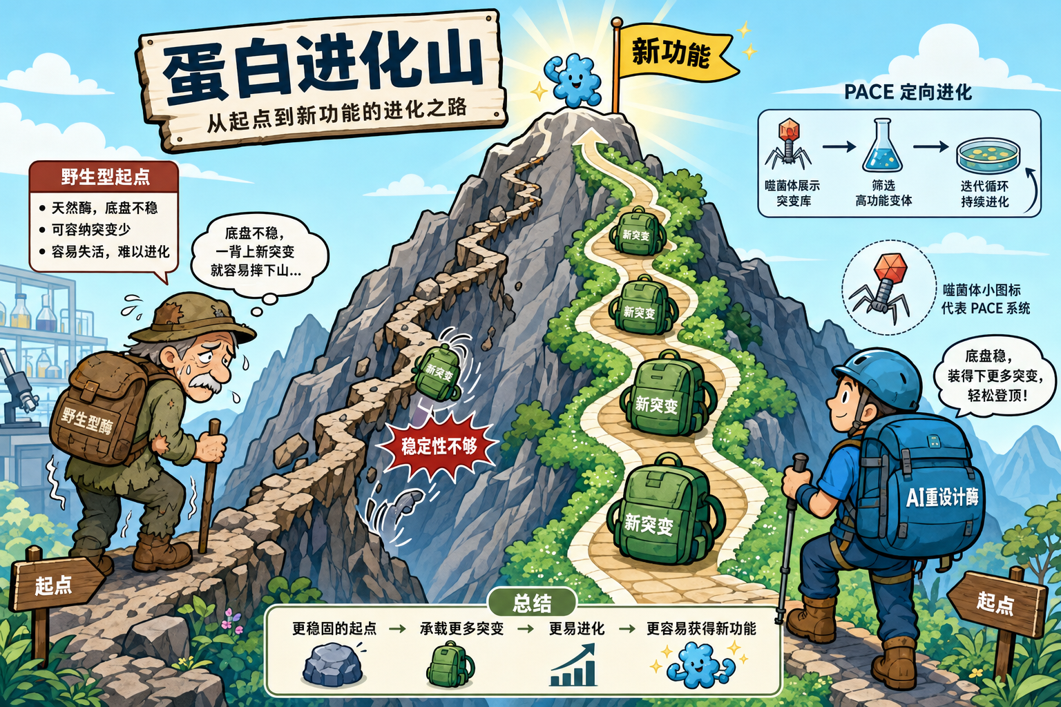 稳定性预算示意(科普漫画;非原文图)