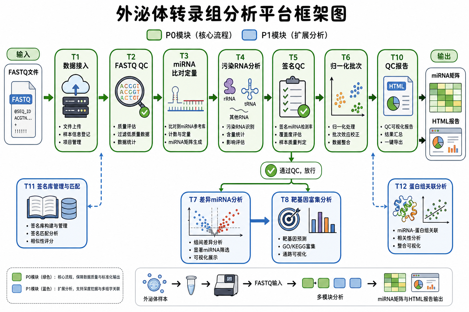 图 1　外泌体转录组分析平台框架