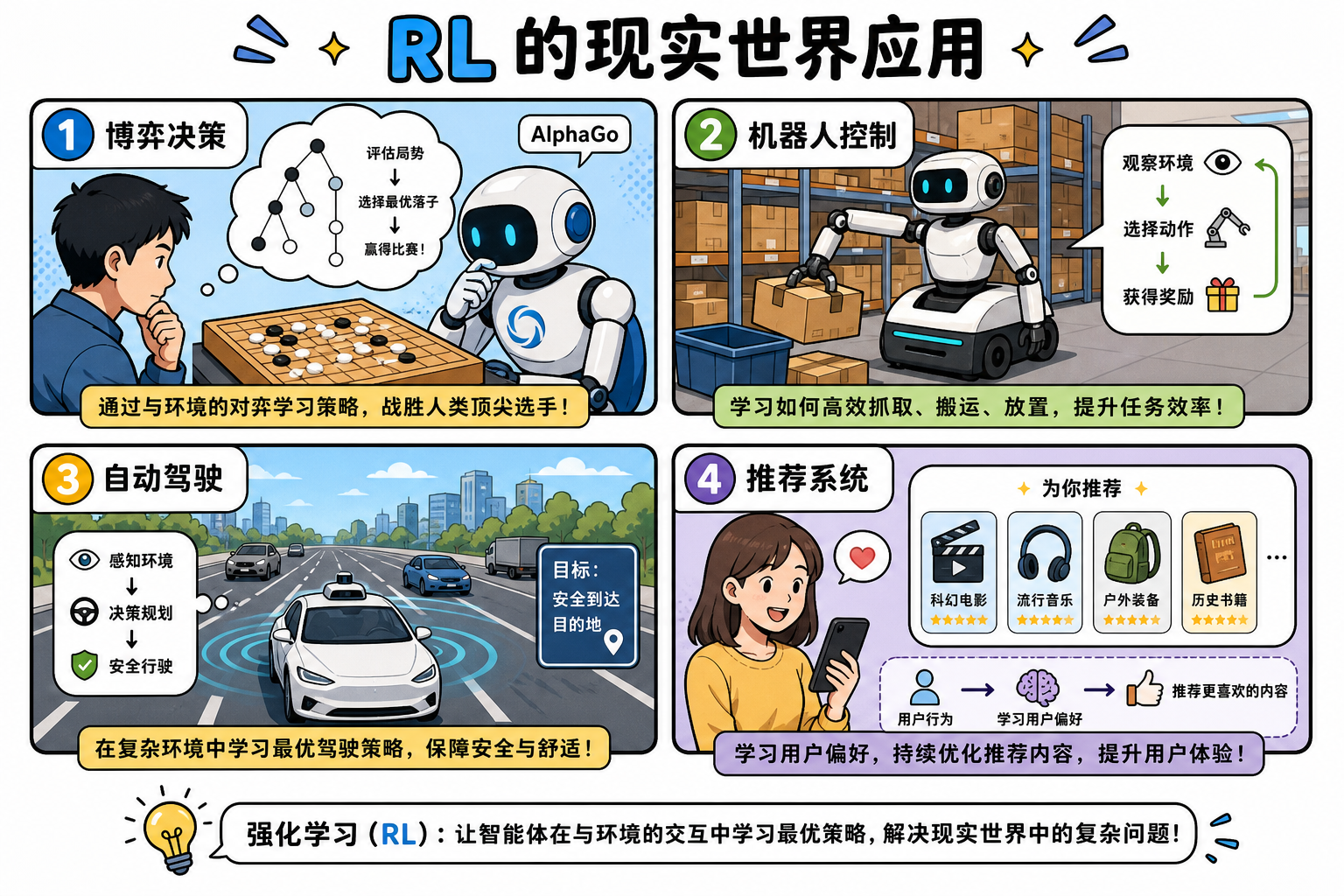 RL 应用场景示意