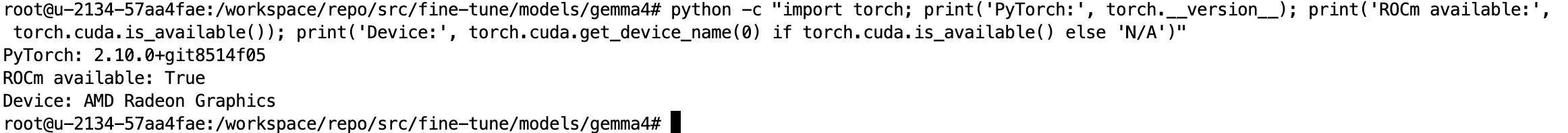 PyTorch 2.10 识别到 AMD Radeon Graphics